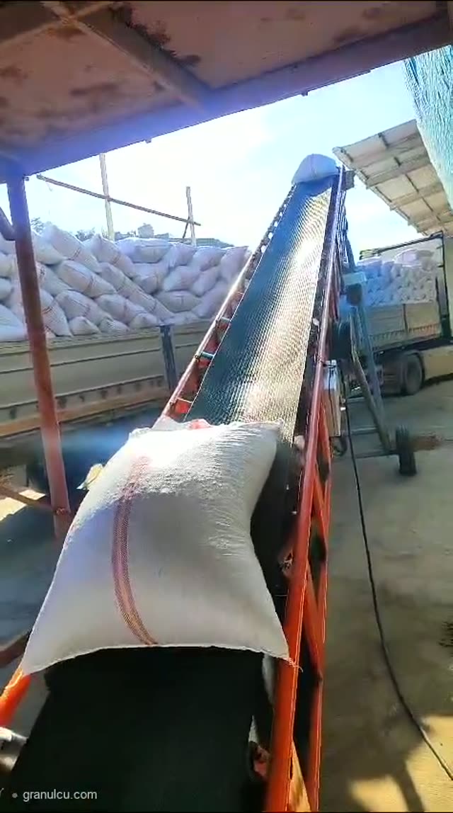 Konveyorle çuval yükleme